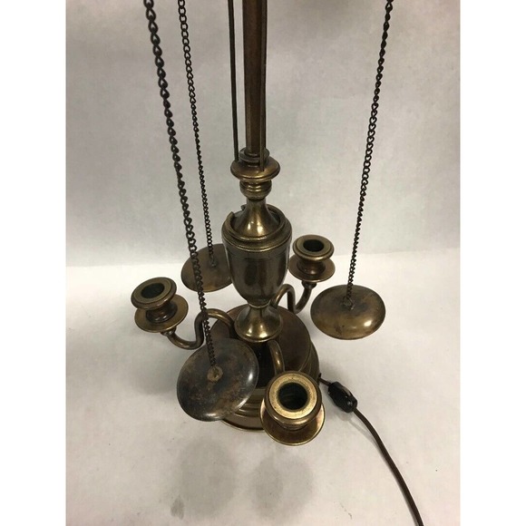 Vintage Bouillette Table lamp Fredrick Cooper Chicago candle holder Desk French - Picture 3 of 8